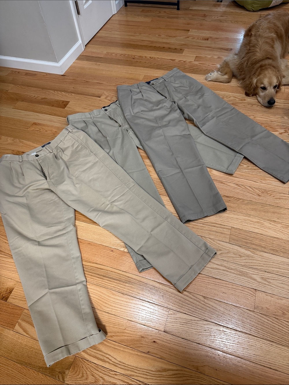 Men's Dockers Chino Pants - Three Pairs all 38/34 Relaxed Fit.